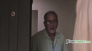 Senior Citizen With A Big Dick Punishes Slutty Step Grand Daughter